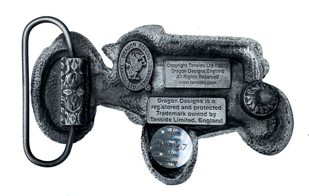 Tractor Grey Belt Buckle